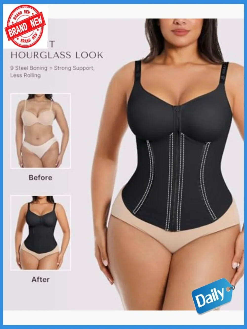 Waist Trainer Corset Top Tummy Control Shapewear Body Shaper Fajas Colombianas
